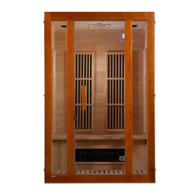 GoldenDesign MX-J206-02S Maxxus "Aspen" Dual Tech 2 person Low EMF FAR Infrared Sauna Canadian Hemlock