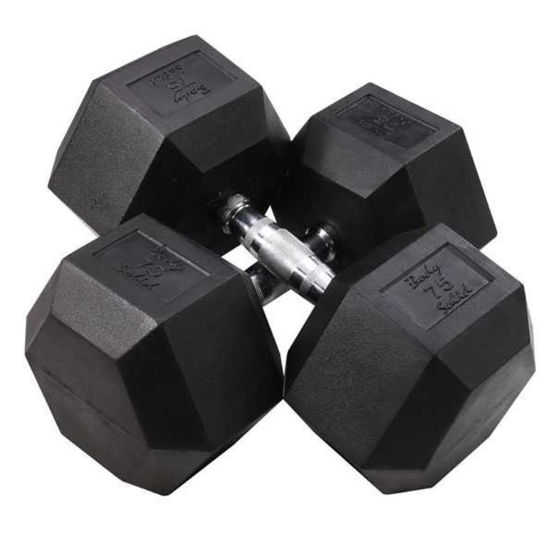 Body-Solid Rubber Hex Dumbbells