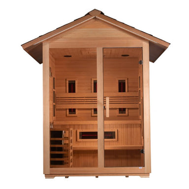 GoldenDesign GDI-8123-01 "Carinthia" 3 Person Hybrid Outdoor Sauna - Canadian Hemlock