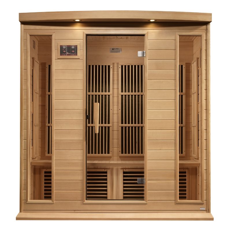 Maxxus 4 Person Near Zero EMF FAR Infrared Sauna - Canadian Hemlock