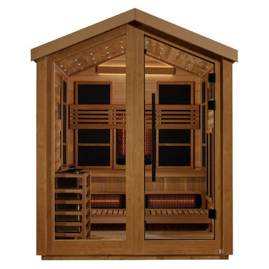 GoldenDesign GDI-8523-01 Loviisa 3 Person Hybrid Outdoor Sauna-Canadian Red Cedar Interior