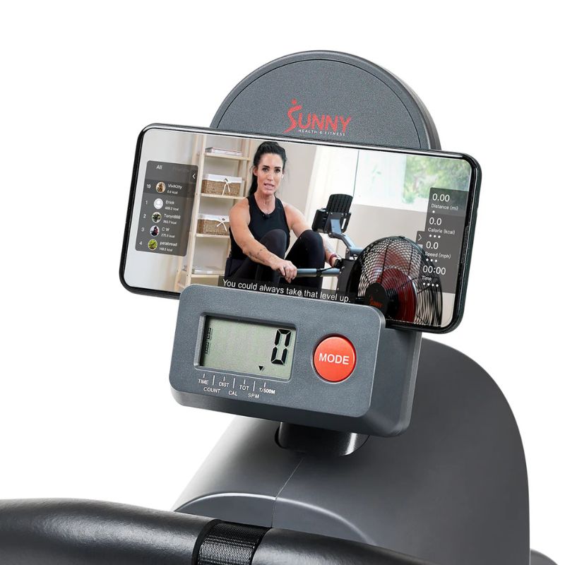 Sunny Smart Extra Long Slide Rail Magnetic Rowing Machine