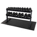 Body-Solid (5-50 lb) Rubber Hex Dumbbells w/ Rack
