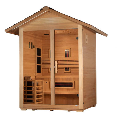 GoldenDesign GDI-8123-01 "Carinthia" 3 Person Hybrid Outdoor Sauna - Canadian Hemlock