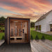 Golden Designs Visby 3 Person Outdoor-Indoor PureTech™ Hybrid Full Spectrum Sauna (GDI-8223-01) - Canadian Red Cedar Interior