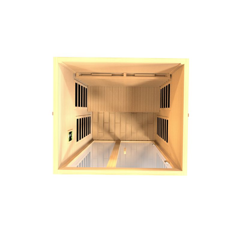 Santiago 2 Person Full Spectrum Infrared Sauna - Canadian Hemlock