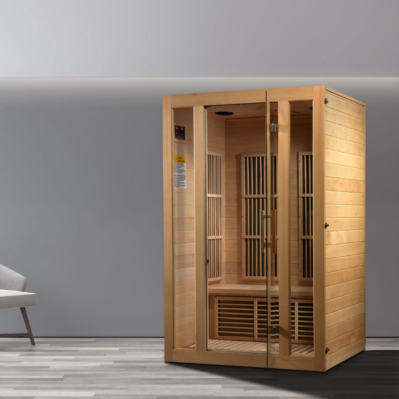 Maxxus "Seattle" 2 person Near Zero EMF FAR Infrared Sauna Canadian Hemlock