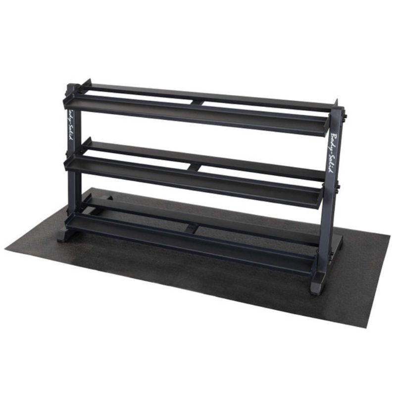 Body-Solid (5-70 lb) Cast Iron Hex Dumbbells w/ Rack